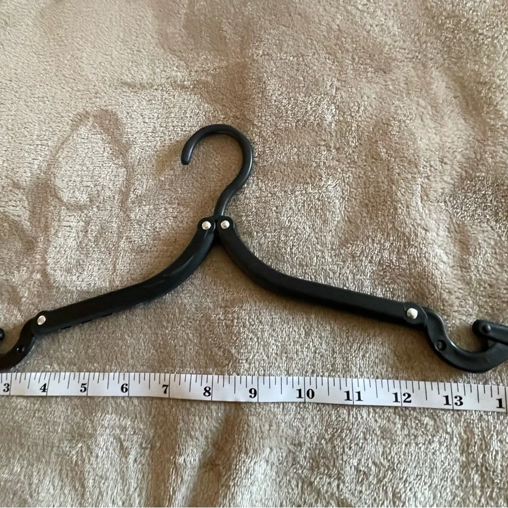 Black Foldable Travel Hangers Set-12 pieces
